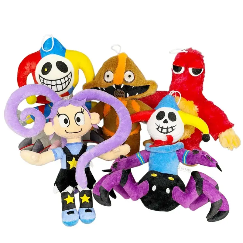 Colorful Jester Plush Doll, Cute Clown-Shaped Stuffed Toy with Big Smile, Fluffy PP Cotton Filled Decor Gift for Kids, Clown-Shaped Stuffed Toys, Fluffy Stuffed Toys