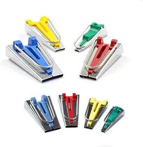 Set of 4 Sizes Bias Tape Maker 6mm 12mm 18mm 25mm Fabric Sewing Quilting Bias Binding Maker