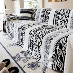 1pc Chenille Jacquard Sofa Cover, Couch Covers, Pet-Proof & Non-Slip Design, All-Season Couch Protector - Fits L-Shaped & 1/2/3/4/5-Seater Sofas for Living Room & Bedroom