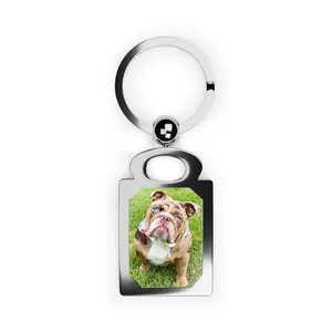 Photo Rectangle Keyring, Personalized Photo Keychain | Metal Photo Insert