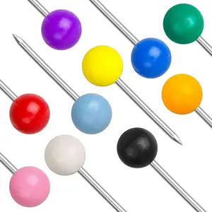 Push Pins 600-count Map Tacks Marking Pins 1/8-Inch Plastic Beads Head, 10 Assorted Colors