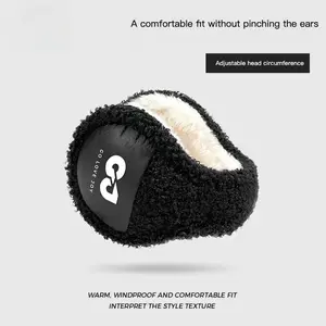 Rear-Wear Polar Fleece Ear Muffs for Men Foldable Winter Ear Protection Windproof Behind-the-Head Design All-Weather Commute & Outdoor Essential Stylish Gift