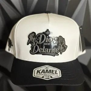KAMEL Premium Quality Headwear Dios por Delante Trucker Hat with Adjustable Snapback Closure