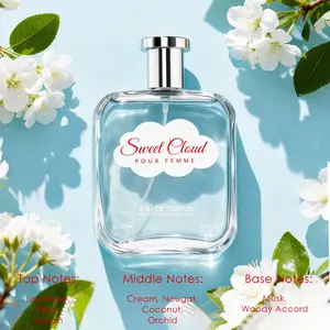 100ml Women's Eau de Parfum - Pear, Lavender & Creamy Coconut, Sweet Floral Gourmand Perfume with Musky Drydown