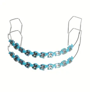 Handmade Colorful Metal Dental Braces - Festive Customization, Unique Vibrant Designs, Stainless Steel Temporary Veneer, Durable Oral Use - Fragrance Fathersdaygift Daily
