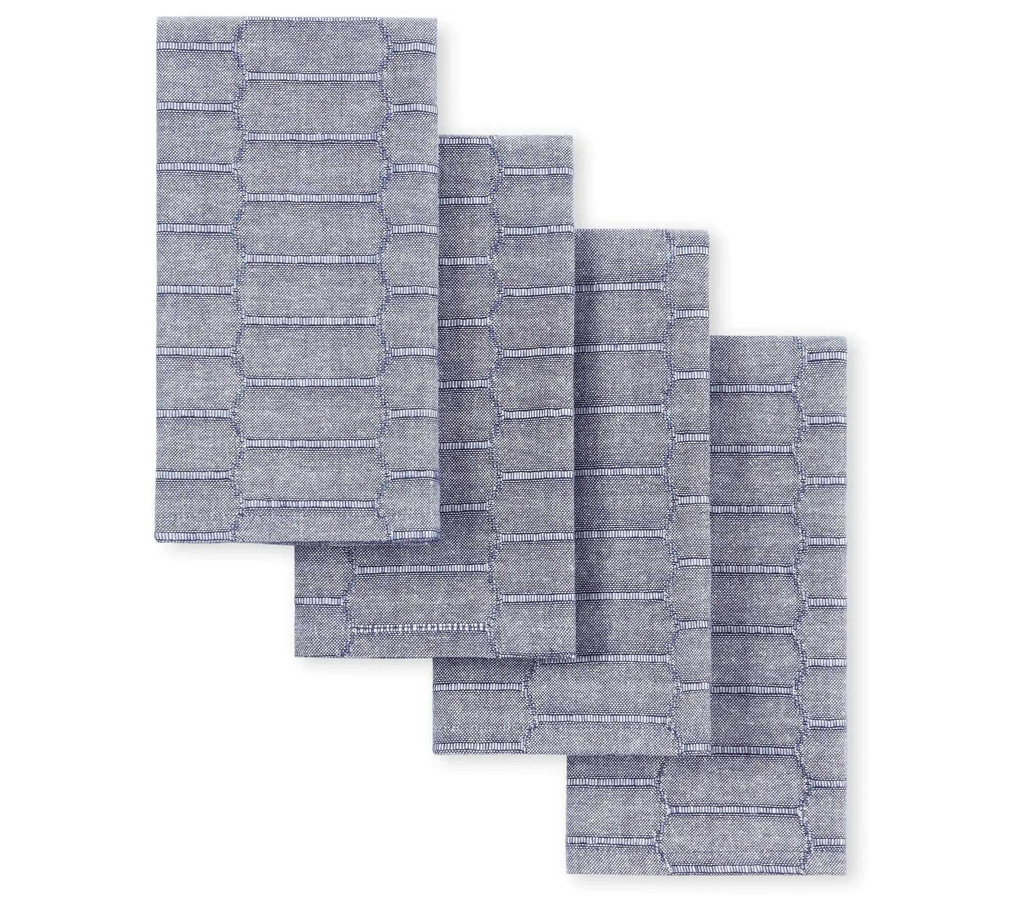 Martha Stewart Honeycomb Modern Farmhouse Napkin 4-Pack Set