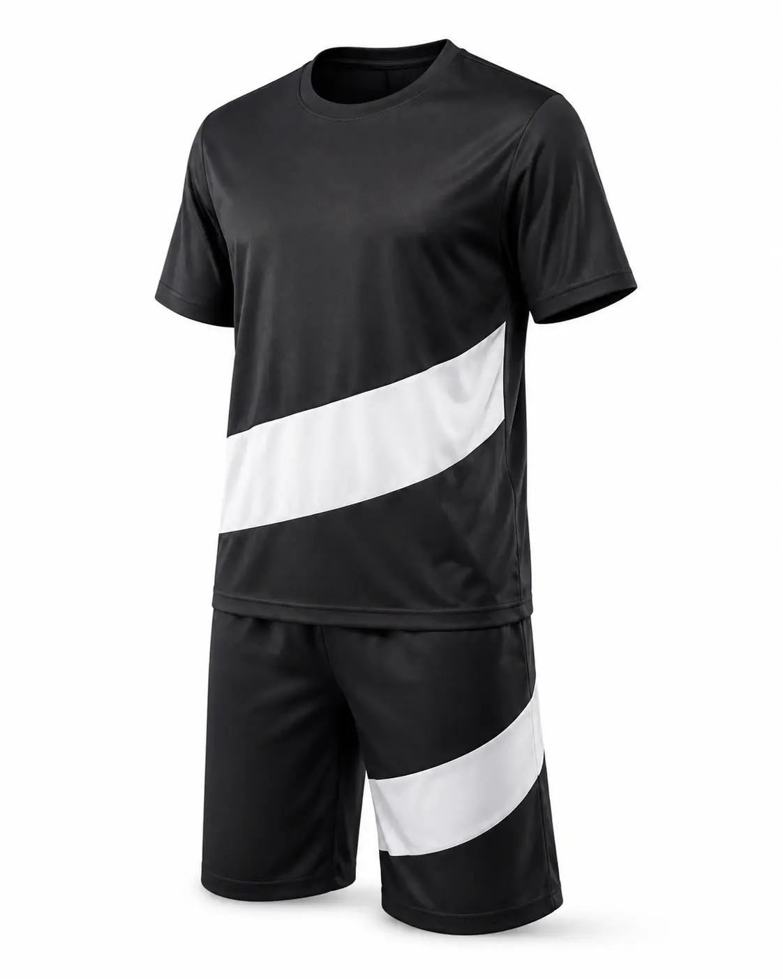 MEN'S Athletic Set - Short Sleeve T-Shirt & Shorts for Sports & Fitness Matching Workout