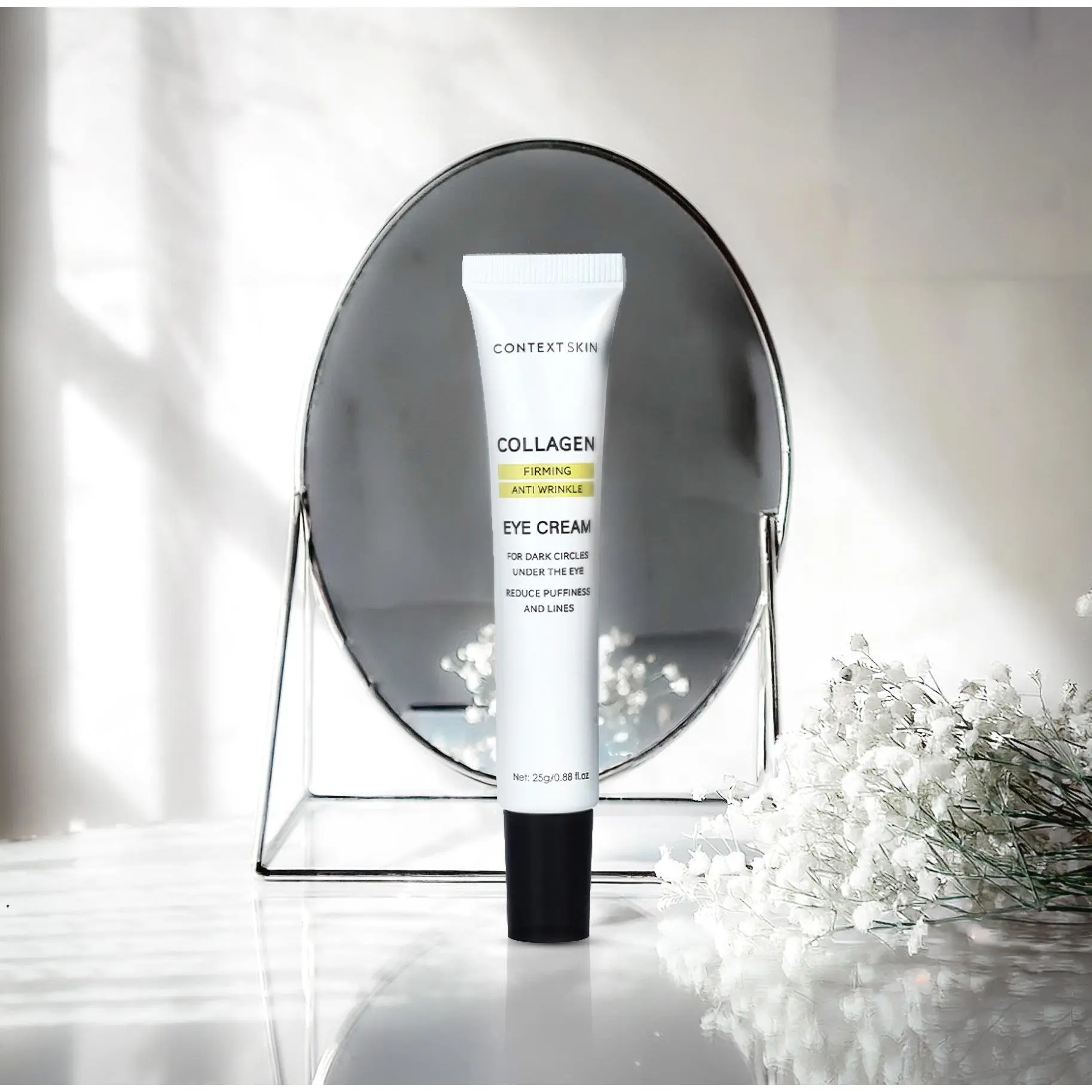 Viral 8AM Eyes Brightening Collagen Eye Cream | 2% Niacinamide + Hyaluronic Acid | Smooth & Hydrate Under Eyes