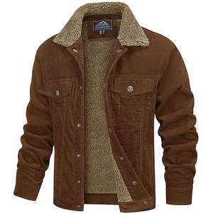 MAGCOMSEN Men's Corduroy Jacket Sherpa Lined Trucker Jackets Cotton Turn-Down Collar Warm Winter Jacket Casual Coat 5 Pockets Outdoorfun FallFreshness
