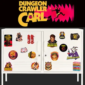 Dungeon Crawler Carl Magnet, Princess Donut Cat Magnetic Sticker, Prepotente Meme Desgin, This Is An Outrace Fridge Maget, Perfect for college dorm rooms, school lockers, stocking stuffers, refrigerators