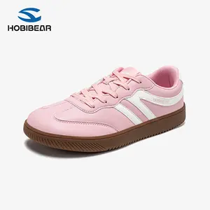HOBIBEAR Leather Barefoot Shoes for Women Men Zero Drop Sole Wide Toe Box Walking Sneakers