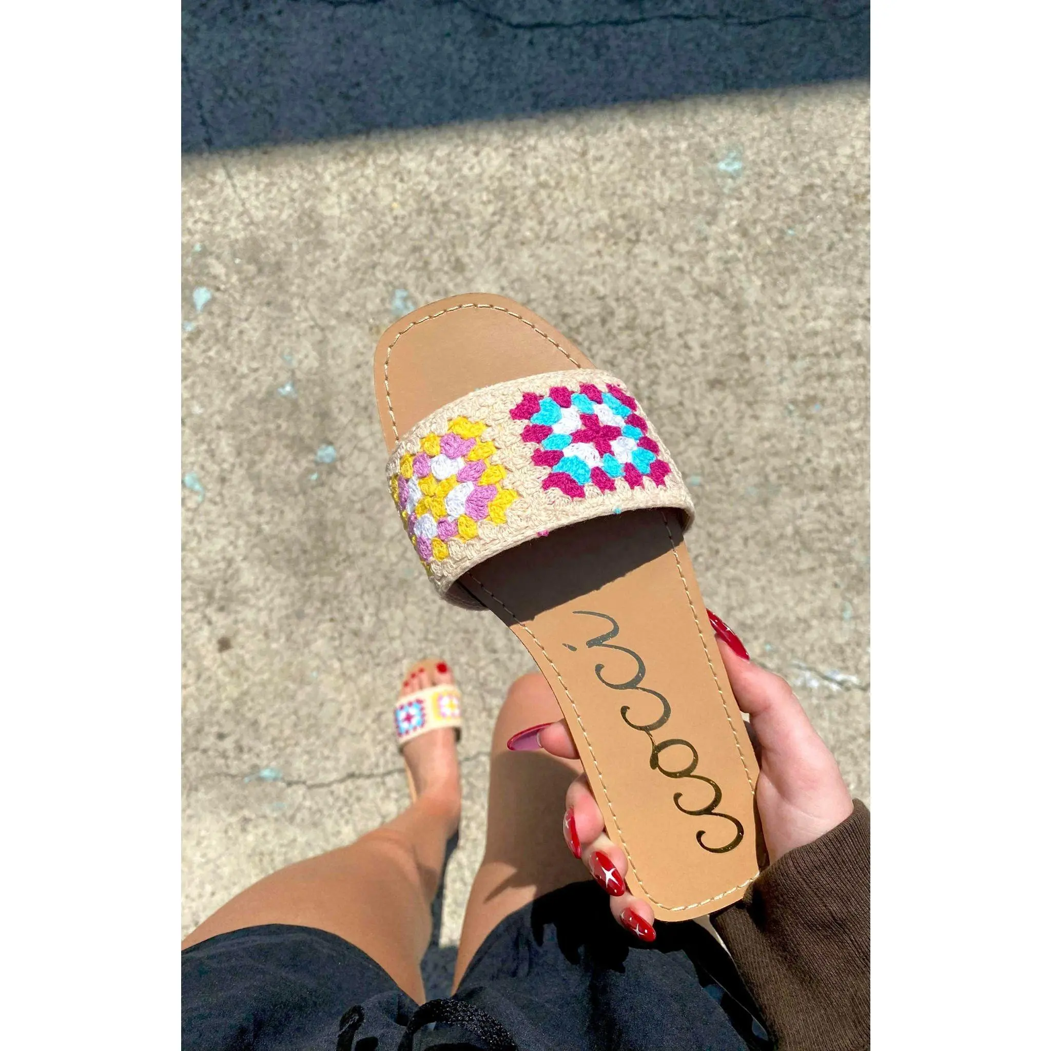 Betty Crochet One Strap Sandals