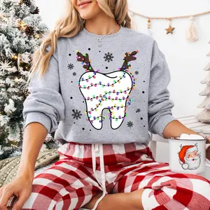 Teeth Christmas Sweatshirt, Christmas Dentist Shirt, Christmas Lights T-Shirt, Xmas Dental Squad Tee, Teeth Santa Shirt, Dental Hygiene Tee
