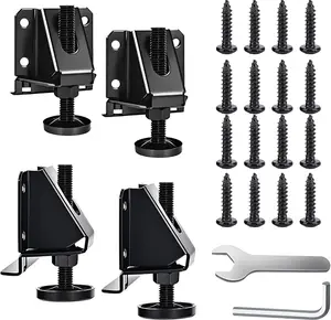 Heavy-duty leveling feet, 4 adjustable furniture levers, no flip furniture installation, a total load-bearing weight of 771 pounds, 2-inch height adjustment