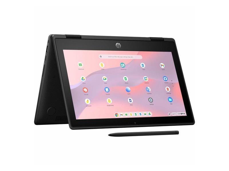 HP Fortis Flip G1m 11.6" Touchscreen Convertible 2 in 1 Chromebook - HD - Octa-core (ARM Cortex A76 + Cortex A55) - 32 GB Flash Memory - English Keyboard - Jet Black - MediaTek Kompanio 520 Chip