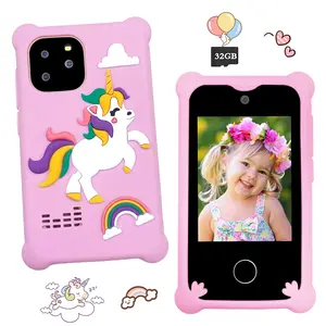 Suitable for Male and Female Children's Smartphone Toys, Birthday Gifts for Girls Aged 3-12, 2.8-Inch Touchscreen Children's Toy Phone, Used for Children's Learning Games, Educational Toys, Halloween Gifts, Christmas Gifts, Including 32GB Card