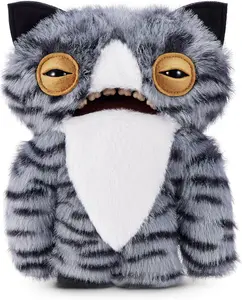 Fuggler Alley Cats 9-Inch Plush Toy (Wide Eyed Cat) by ZURU – Funny Ugly Monster Stuffed Animal with Human-Like Teeth, Collectible Plush for Kids, Tweens, Teens, Adults & Cat-Loving Weirdos
