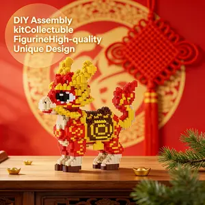 Fengwen Qilin 3D Puzzle Building Block Ornament, Ideal for Home Office Decor, Party Decoration, Great Gift for All Occasions