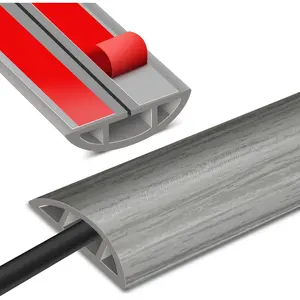 Floor Cord Cover  Cavity 10FT Self Adhesive Cord Hider Floor, Floor Cord Covers for Wires  Floor,Protector Floor Electric Cord Covers for Living Rooms, Rooms, Offices, exhibitions, Gyms, etc.
