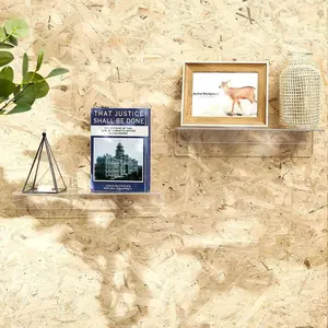 2 wall-mounted storage racks, perforated-free transparent acrylic wall-mounted display racks, Wall Mounted Shelf