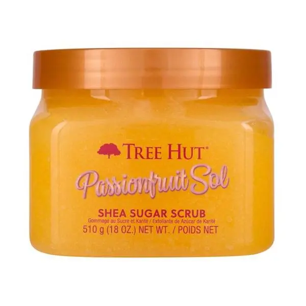 Tree Hut Exfoliante Corporal de Azúcar con Manteca de Karité y Maracuyá, 18 oz