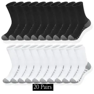 10/20/30 Pairs Men's Classic Crew Socks Unisex Sports Socks for Men Running Basketball Anti-slip Outdoor Breathable Man Socks