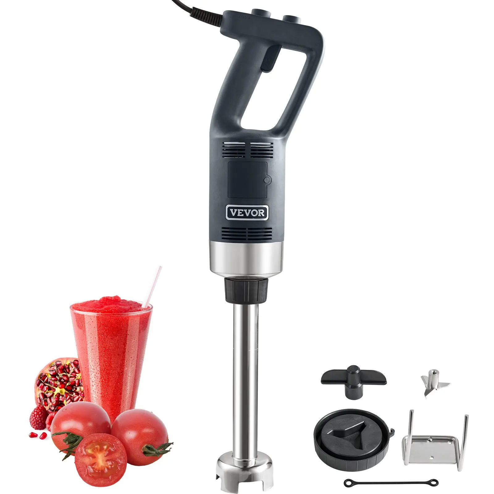 【summerfinds】VEVOR Commercial Immersion Blender, 500 Watt Heavy Duty Hand Mixer, Variable Speed Kitchen Stick Mixer with 304 Stainless Steel Blade, Multi-Purpose Portable Mixer for Soup, Smoothie, Puree, Baby Food