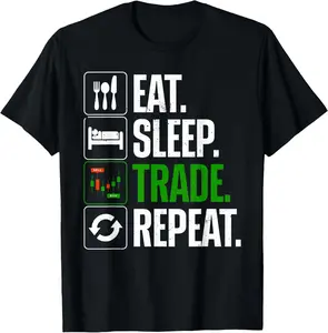 100% Cotton Best Stock Market Art For Men Women Stock Trader Day Trading T-Shirt