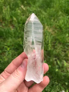 New Moon Beginnings Raw Lemurian Quartz Point - Natural Mineral with Clear Coloration