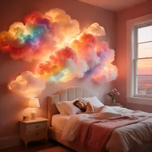 Viral Thunder Cloud Lamp DIY Kit – RGB LED Cloud Light, Color-Changing Ambient Lamp for Bedroom, Gaming Room & Holiday Decor, USB Powered