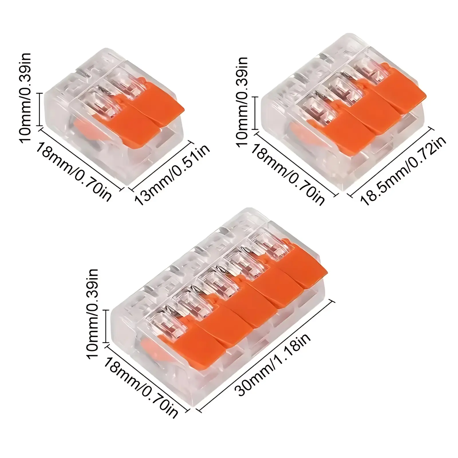 Sturdy Electrical Quick Wire Connectors Terminal Kit (Box Pack) - Multi-Port 2/3/5 Port Splicing Blocks, Tool-Free Easy Installation Wire Nuts, Secure Wiring Accessories for DIY Users, Household Circuit Layout Projects