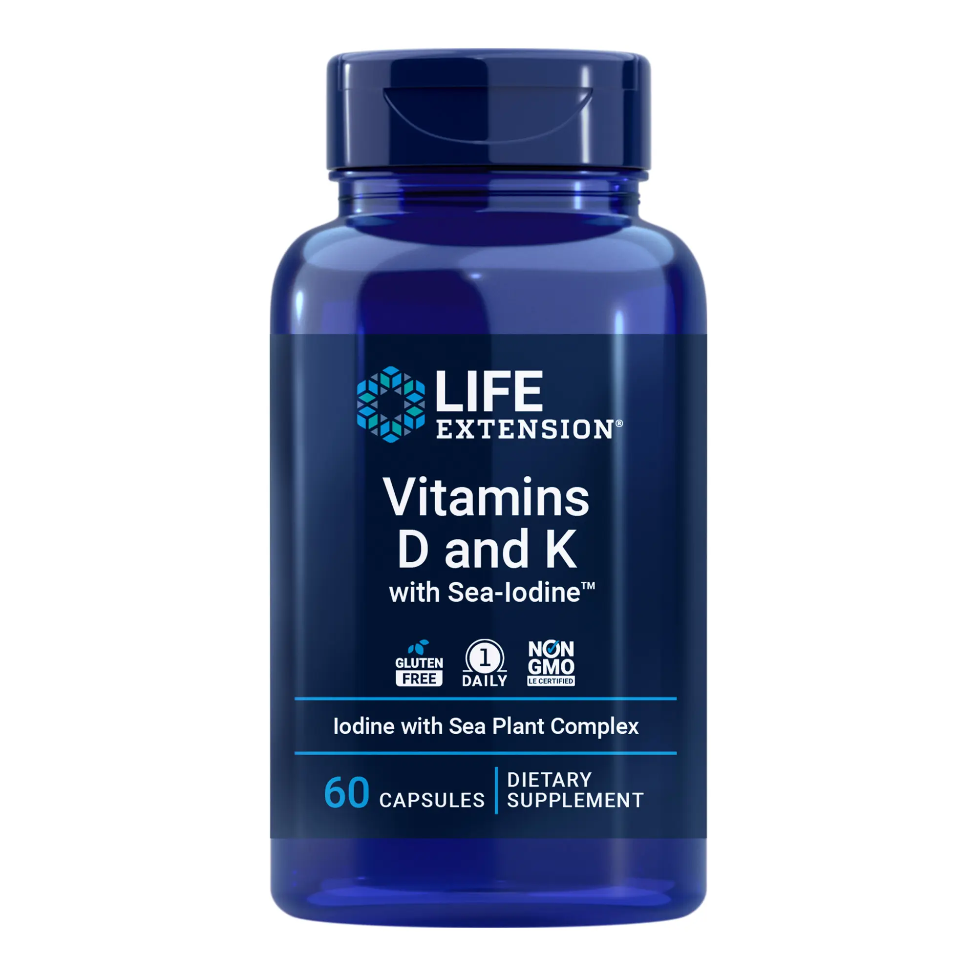 Life Extension Vitamins D and K with Sea-Iodine™ 60 Capsules Life Extension Vitamins D and K with Sea-Iodine™ 60 Capsules
