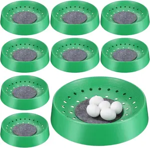 10 Pcs Pigeon Nest Bowl, Durable Plastic Pigeon Nesting Box with Comfort Pad, Breathable Washable Bird Breeding Hatching Bowl for Parakeet Quails Doves and Small Birds (Green)