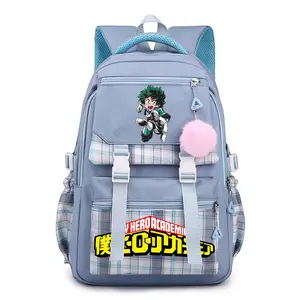 Hero Academia Men and Women Backpack Lightweight and Versatile Daypack with Adjustable Shoulder Straps Gift for Family and Friends -Blue
