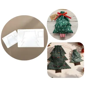 Two-Sized Patchwork Quilting Template | Christmas Tree Handbag in Creamy, Plastic Material
