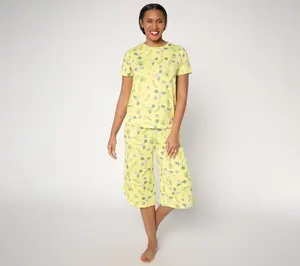 AnyBody Tall Lush Jersey Printed Short Sleeve Sleep Set