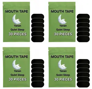 Quiet sleep Sleeping sealer, four Monthly supply, mouth tape, black, mild, adhesive 30/60/120, sports accessories, Anti-snoring tape Anti-snoring tape