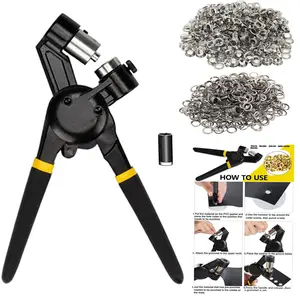 Grommet Tool, Eyelets and Grommets for Tarps, Fabric Rings, Leather, Tents, Vinyl, Canvas, Durable and Reliable