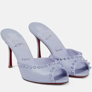 Christian Louboutin Me Dolly Spike 85 Skylight Purple Sandal Mule Heel Pump