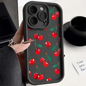 Cherry Pattern Phone Case, Decorative Phone Protector Cover, Phone Accessories,phone Case Suitable for Iphone11/12/13/14/15/16/17 Pro Promax Air Plus
