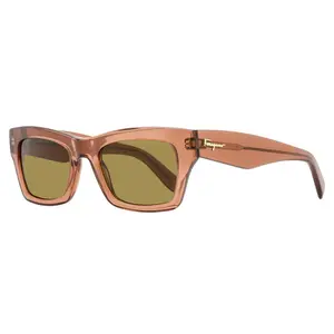 Ferragamo Bold Rectangular Sunglasses SF996SCP 643 Antique Rose 51mm