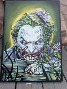 The Arkham joker painting print