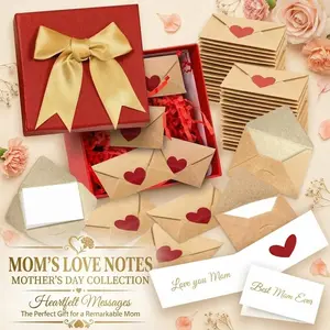 DIY Mother's Day Love Note Kit - 60 Reasons Why I Love You - Meaningful Gift for Mom & Grandma - "Open When" Notes with Premium Gift Box tiktokshopspringglowup