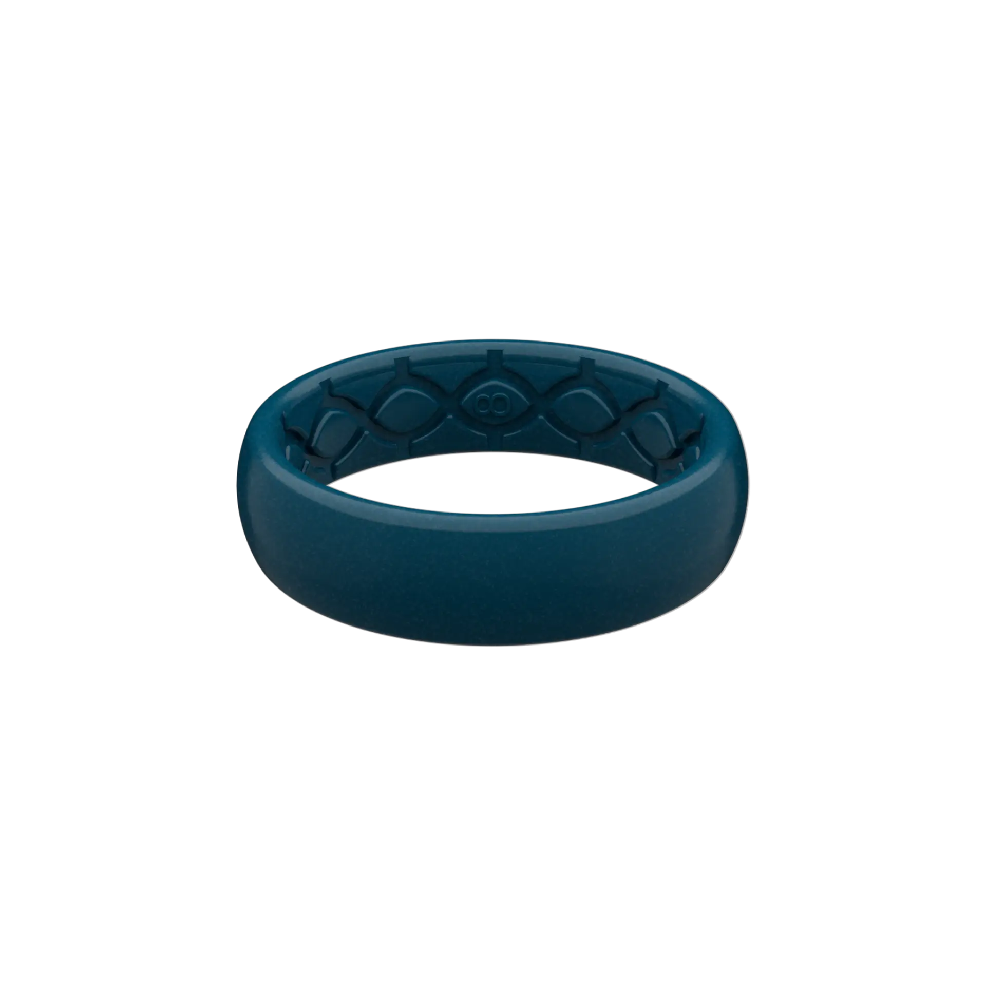 Satin Dark Ocean Thin Ring