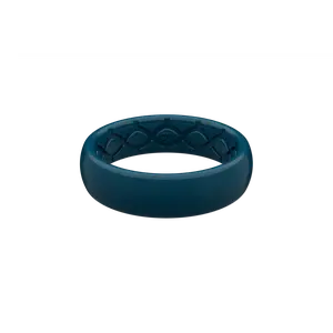 Satin Dark Ocean Thin Ring