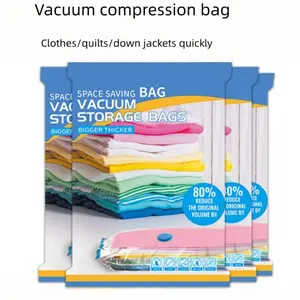 Manual Vacuum Compression Bag, Space-Saving Storage Solution, Durable Pe+pa Material, Transparent Design, Ideal for Travel & Seasonal Storage