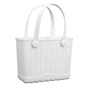 Rubber Tote Bag Small Beach Bag Waterproof Beach Tote Portable Travel bag Open Handbag for Sport Travel Market Outdoor