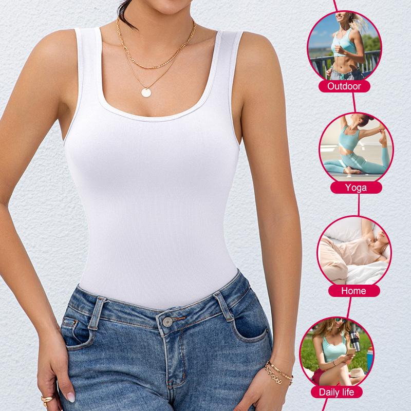 Women's Tummy Control Shapewear Tops - Backless Shirt-Style Tank Tops with Smoothing Waist & Abdominal, Sleeveless Layering Garment for Postpartum, Gym, or Casual Attire (No Underwire, Machine Washable) Women's Tummy Control Shapewear Tops - Backless Shirt-Style Tank Tops with Smoothing Waist & Abdominal, Sleeveless Layering Garment for Postpartum, Gym, or Casual Attire (No Underwire, Machine Washable)