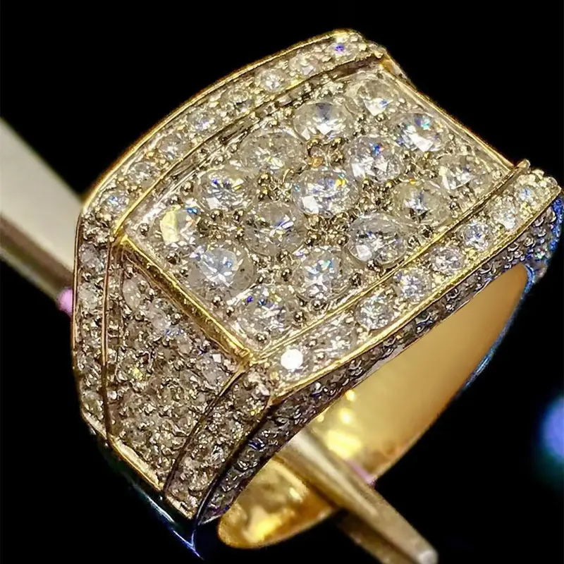 Luxury Square Artificial Zircon Decorated Ring, Fashion Accessories for Women, Trendy All-match & Exquisite Jewelry for Birthday Gift, Cubic Zirconia Ring, Artificial Zircon Rings
