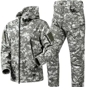 OutdoorSharkSkinShellJacketFleece-linedWarmSoftShellCamouflageTrenchCoatHuntingClothesautumncoatAthleticOuterwear